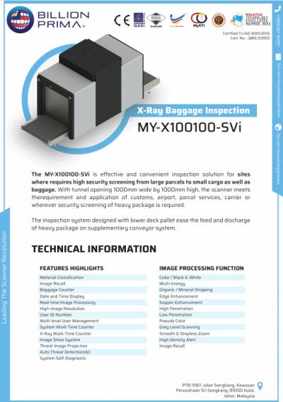 X-ray Baggage & Air Cargo Scanner - MY-X100100-SVi